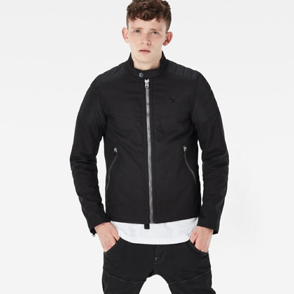 NEW G-Star Raw Black Suzaki SP Café Racer Biker Moto Jacket Grunge Streetwear